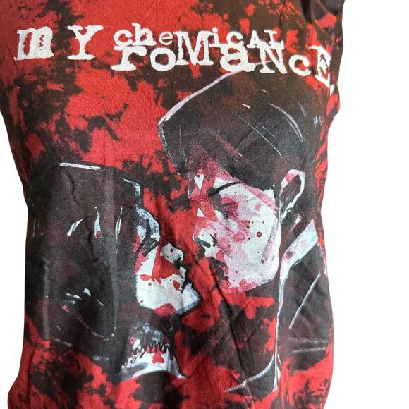 My Chemical Romance Three Cheers For Sweet Revenge Tie Dye Crop Muscle Top, Med - Picture 5 of 7